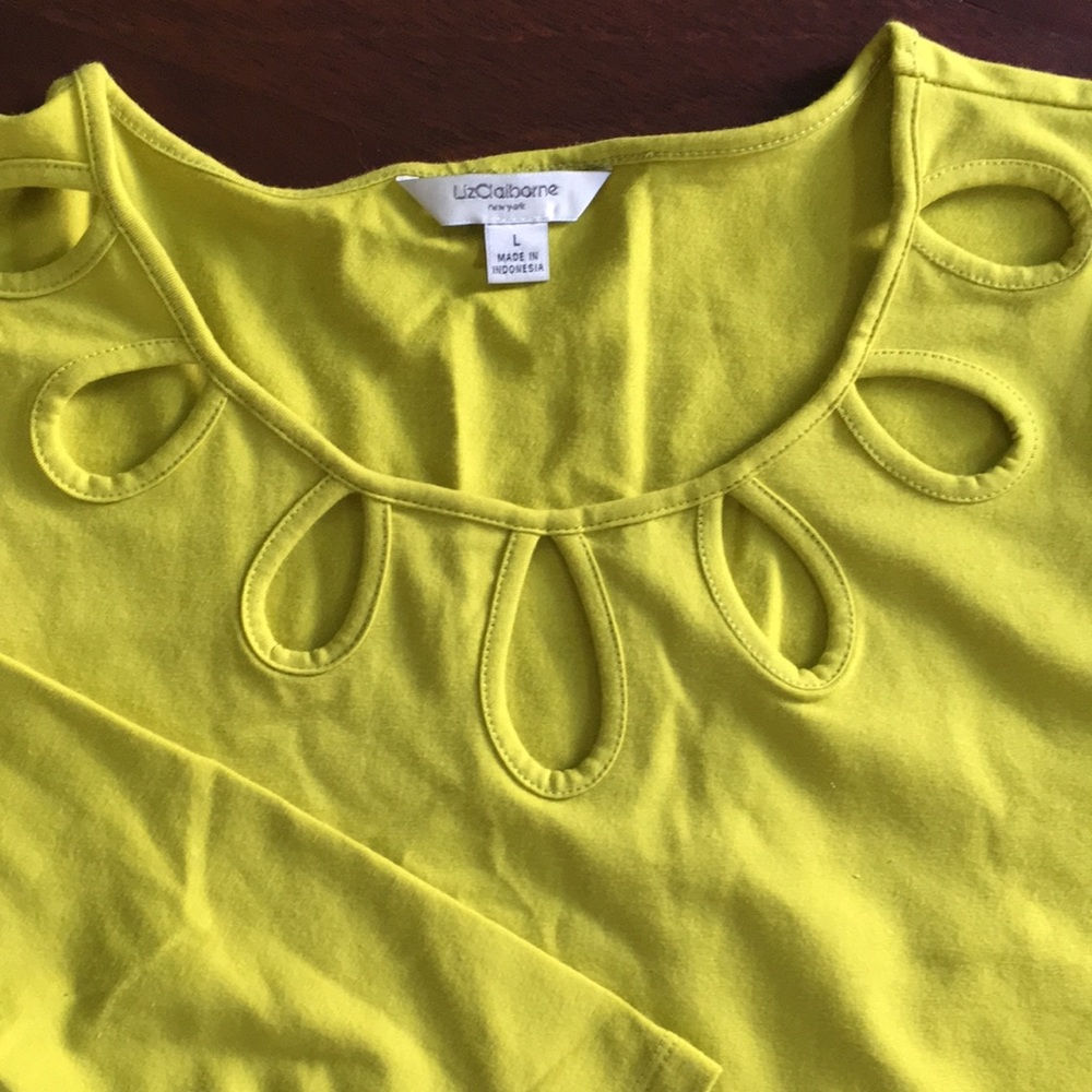 Long Sleeve Top with Cutout Neckline